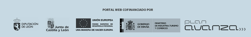 Cofinanciado por : Diputación de León; Junta de Castilla y León; Unión Europea; Ministerio de Industria Turismo y Comercio; Plan Avanza
